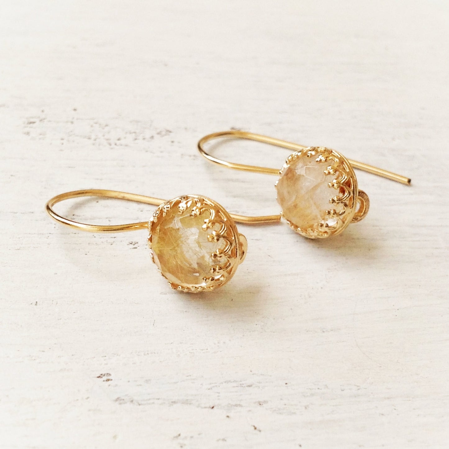 Yellow Quarts earrings