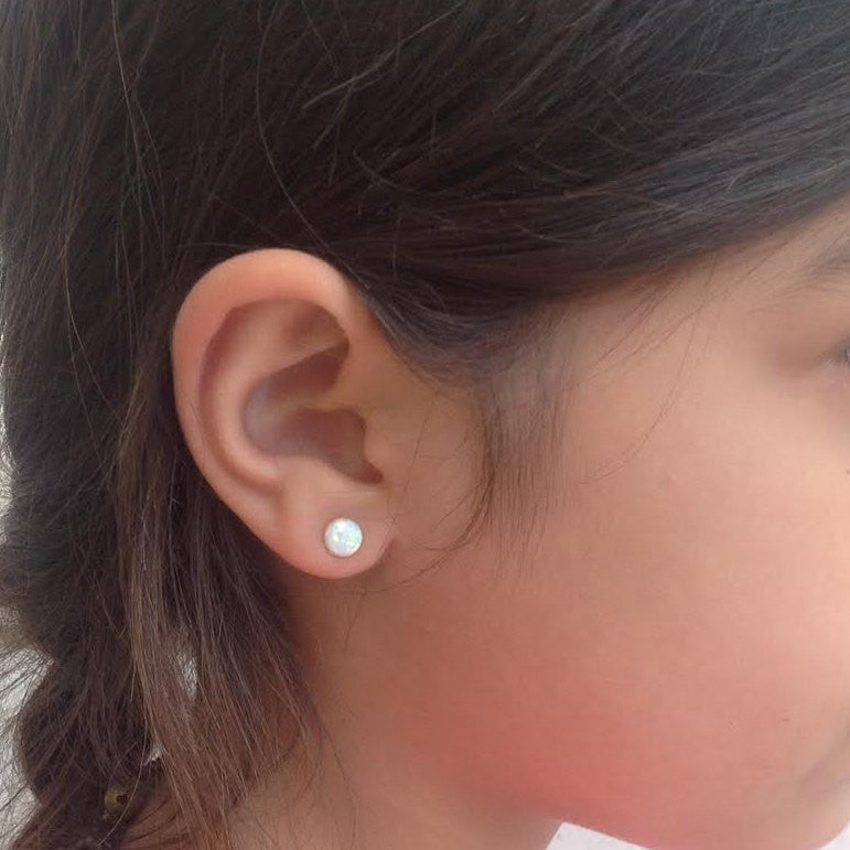 White Opal earrings