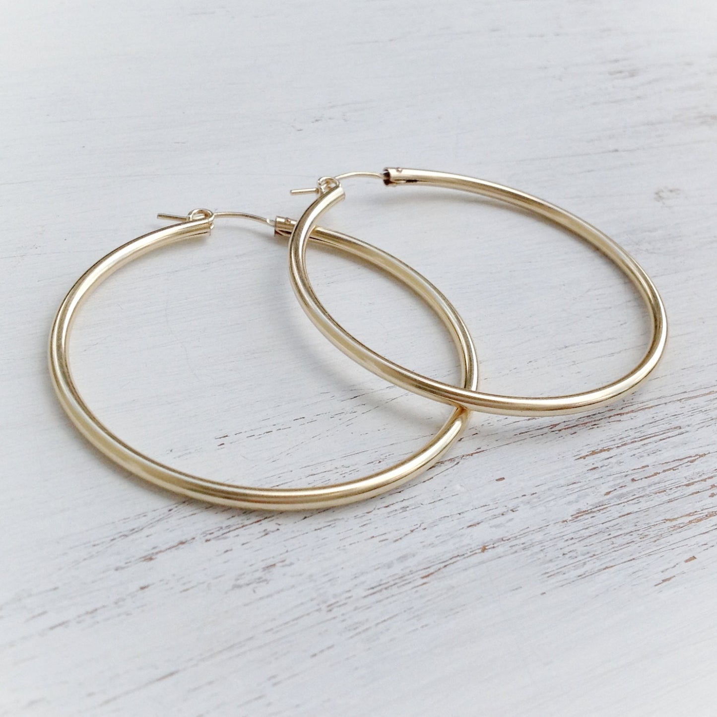 silver hoop earrings