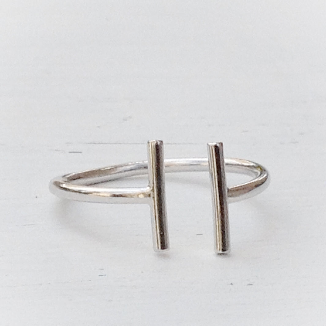 Silver Ring Bar Ring