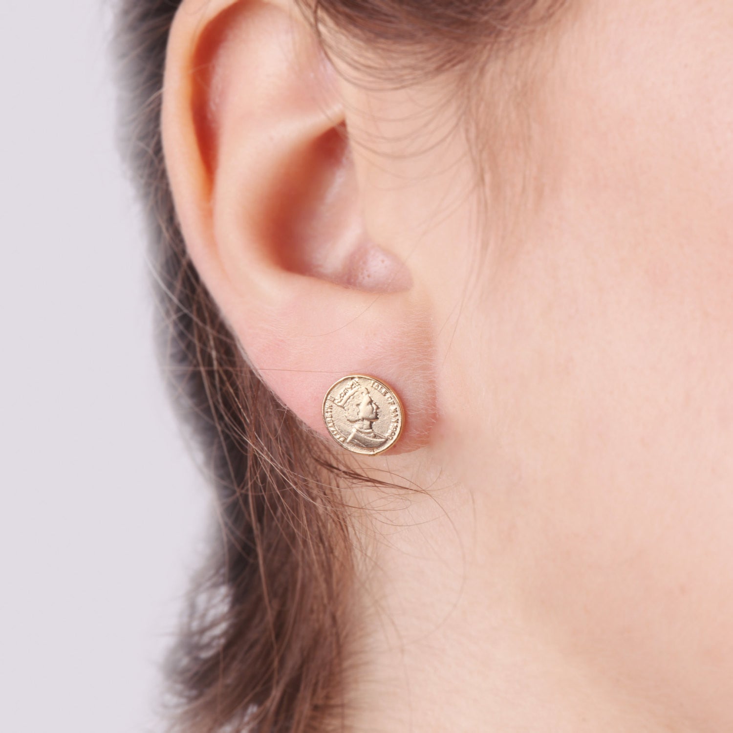 Gold Coin Stud Earrings Gold Earrings Avnis Gold Coin Stud Earrings Gold Earrings Avnis