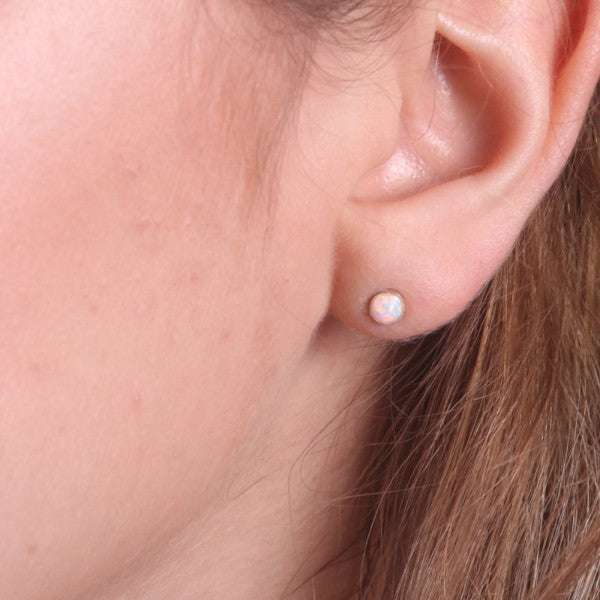 opal stud earrings