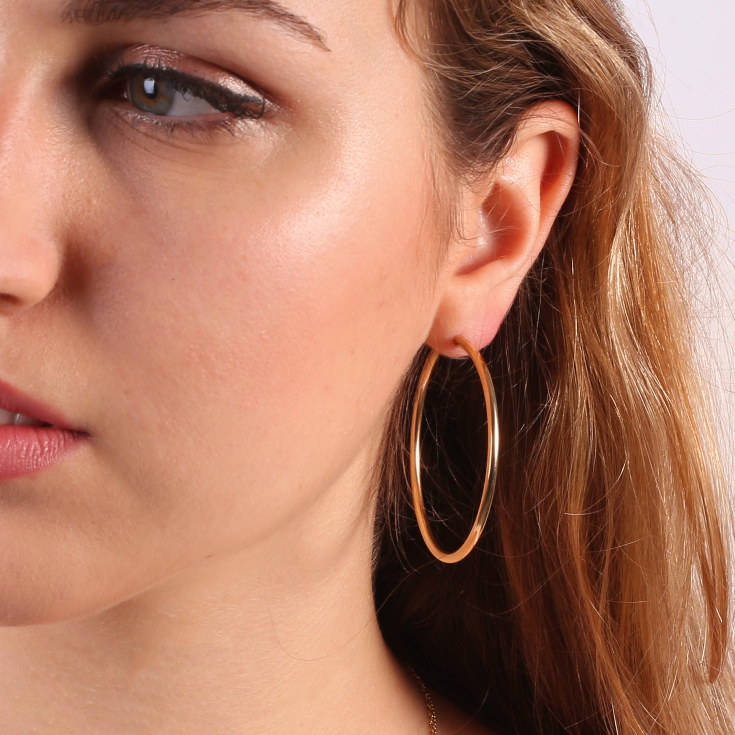 Sterling Silver Large Hoop Earrings