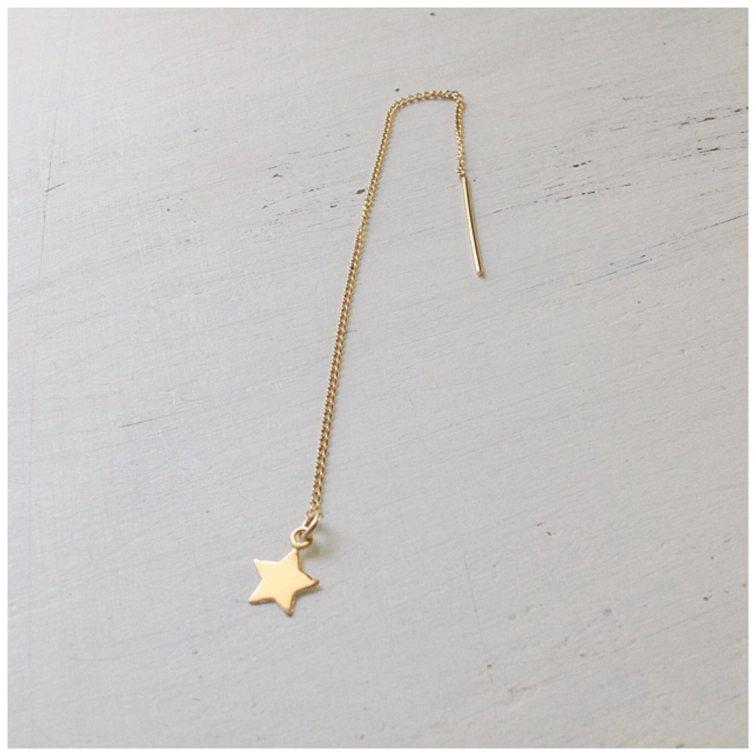 long gold earrings