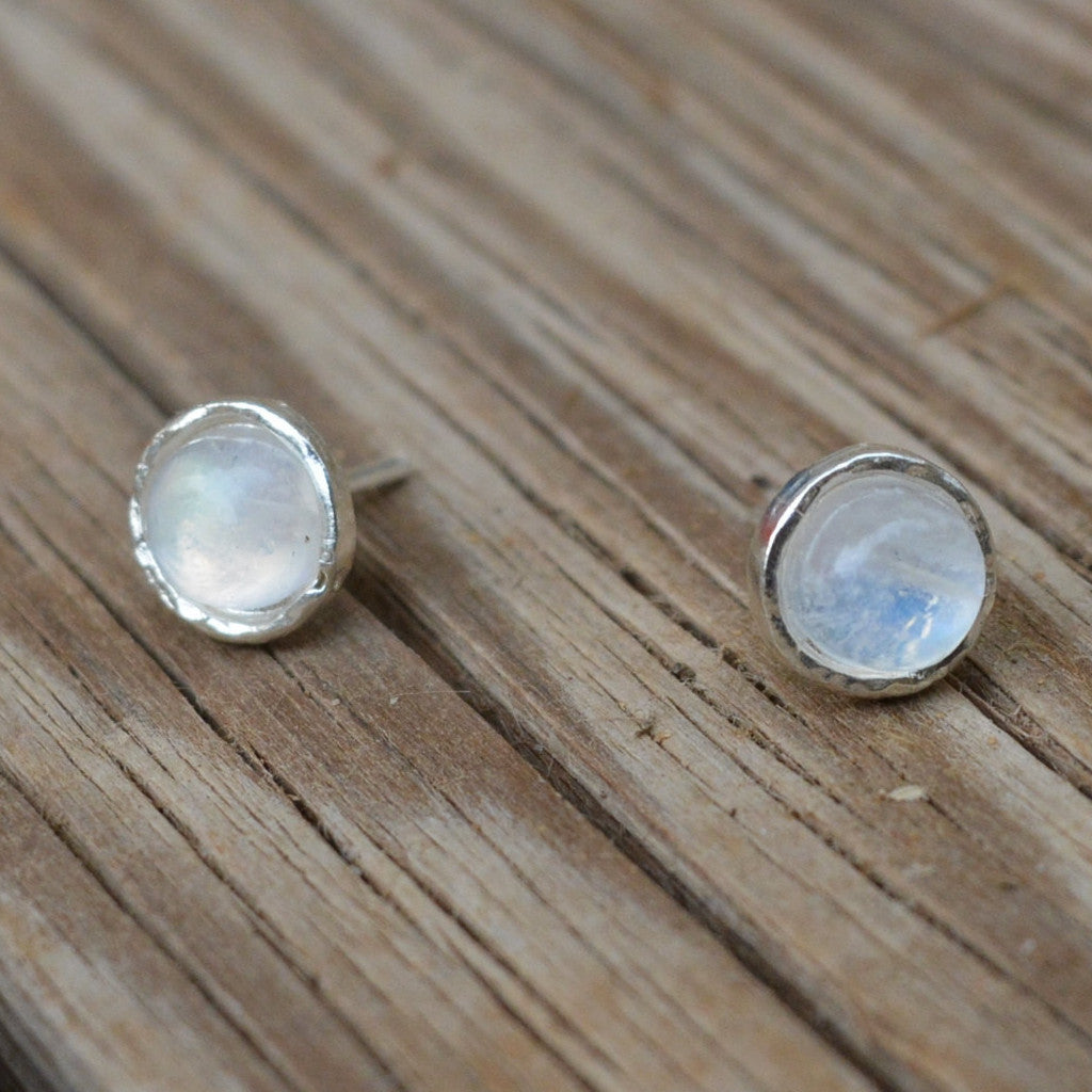 moonstone stud earrings