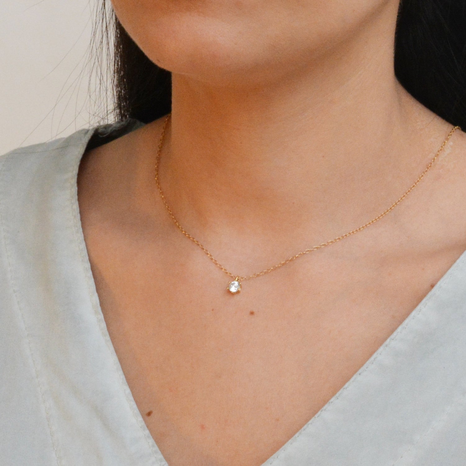 solitaire necklace