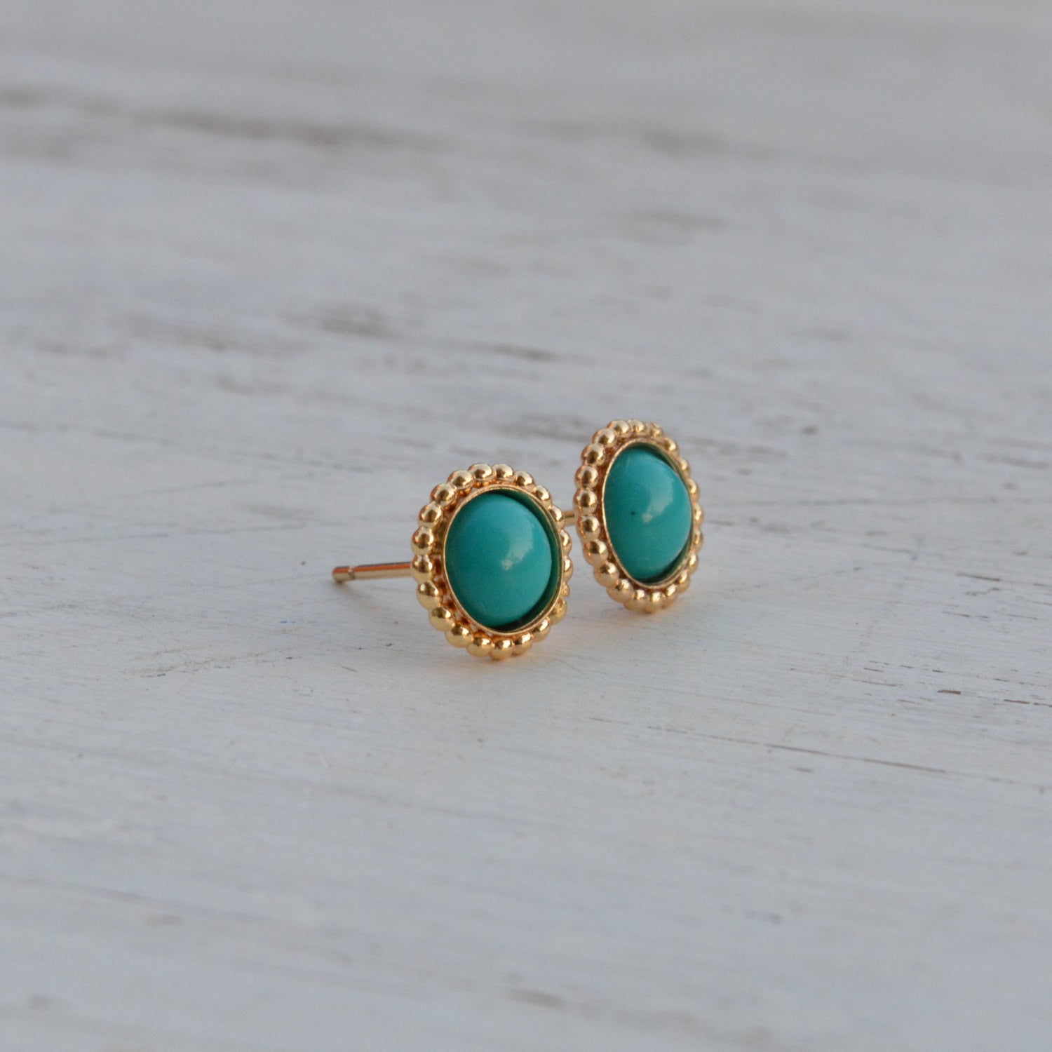 Turquoise earrings stud