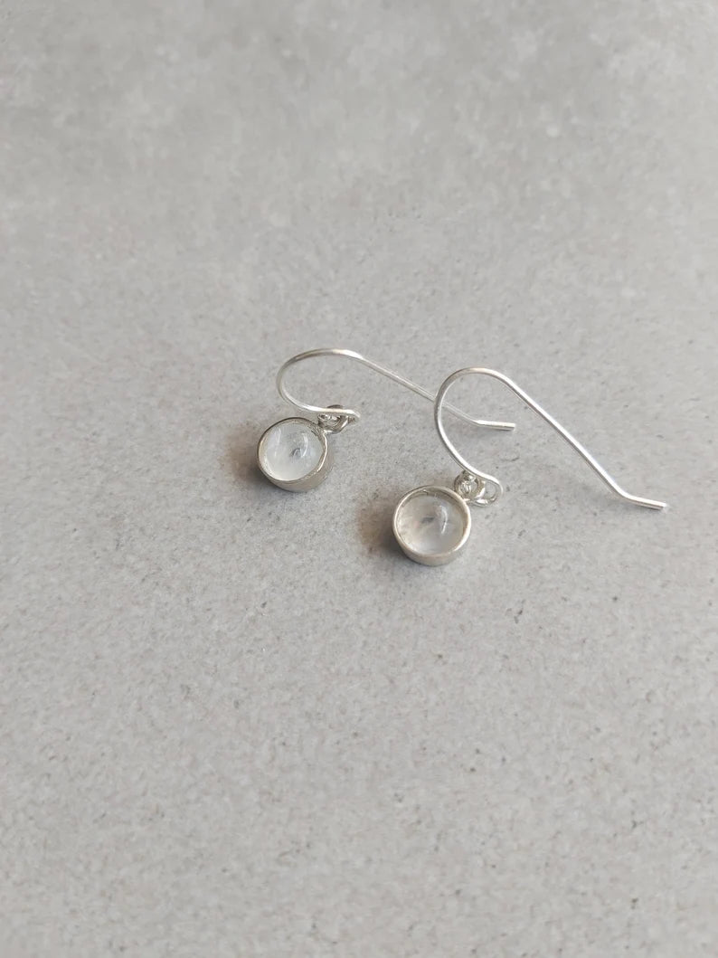 Dangle Moonstone Earrings