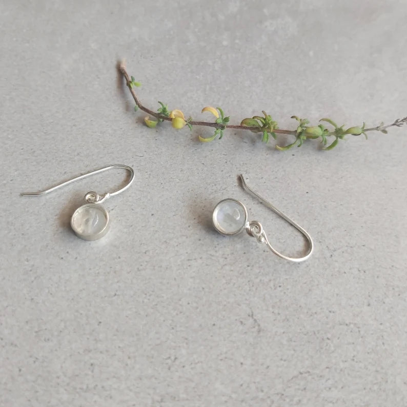 Dangle Moonstone Earrings