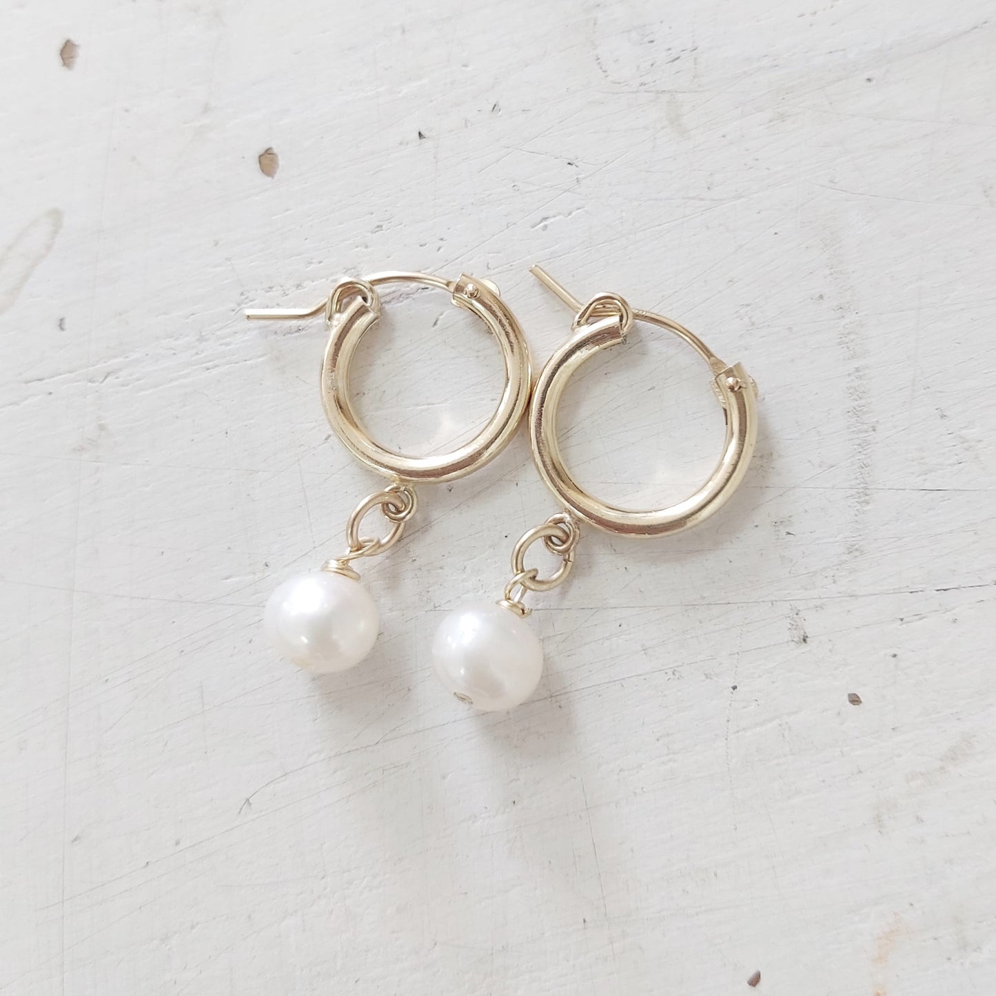 Pearl Hoop Earrings