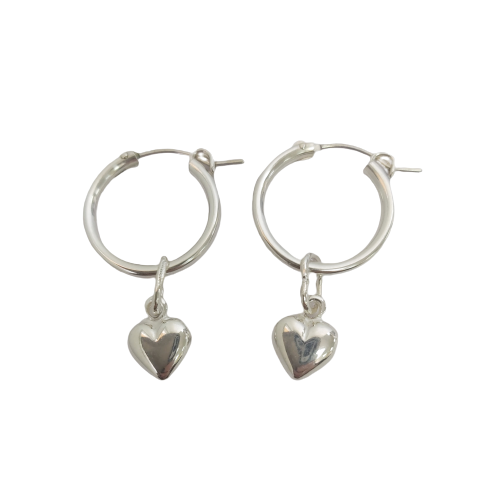 Sterling Silver Heart Dangle Earring