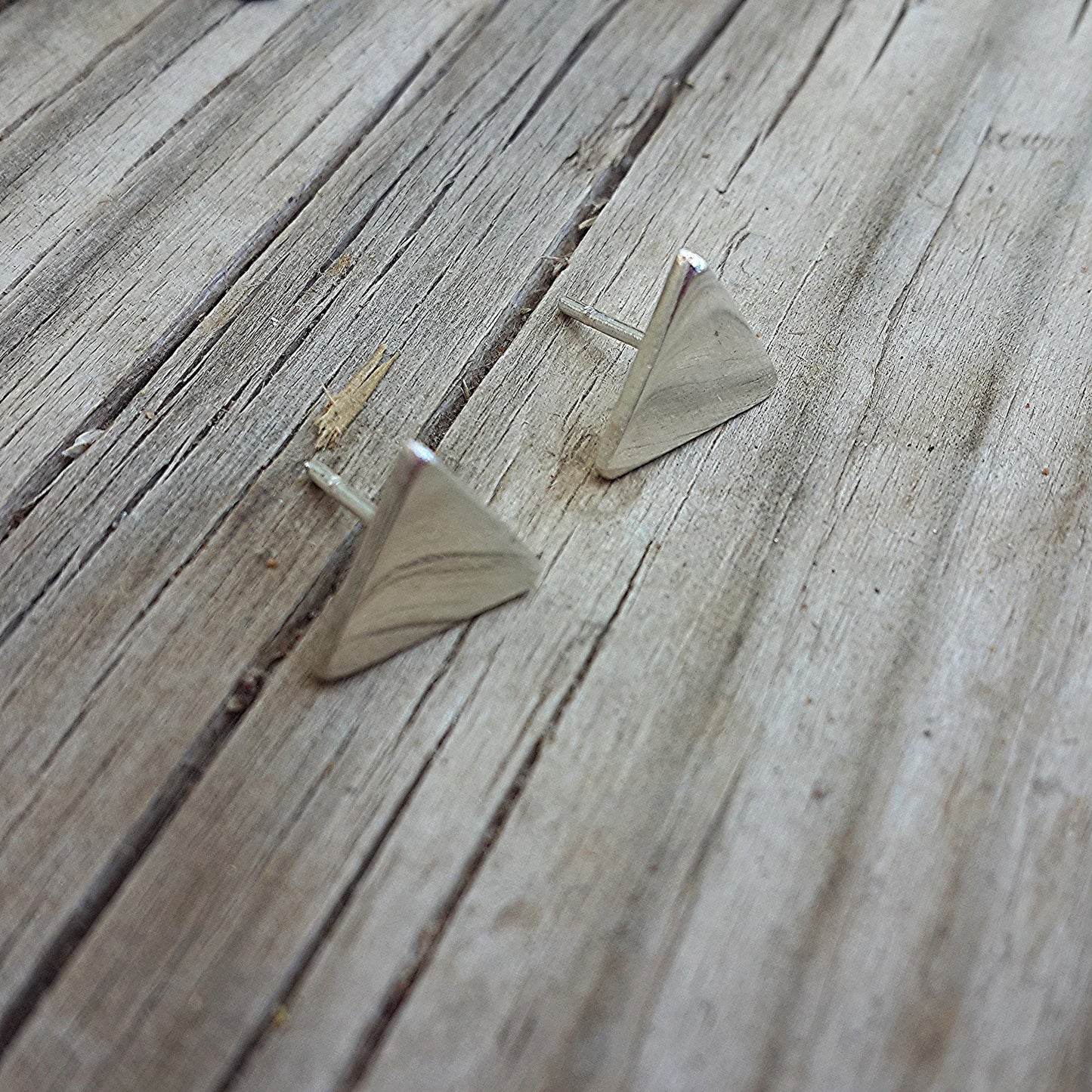 Sterling Silver Triangle stud Earrings